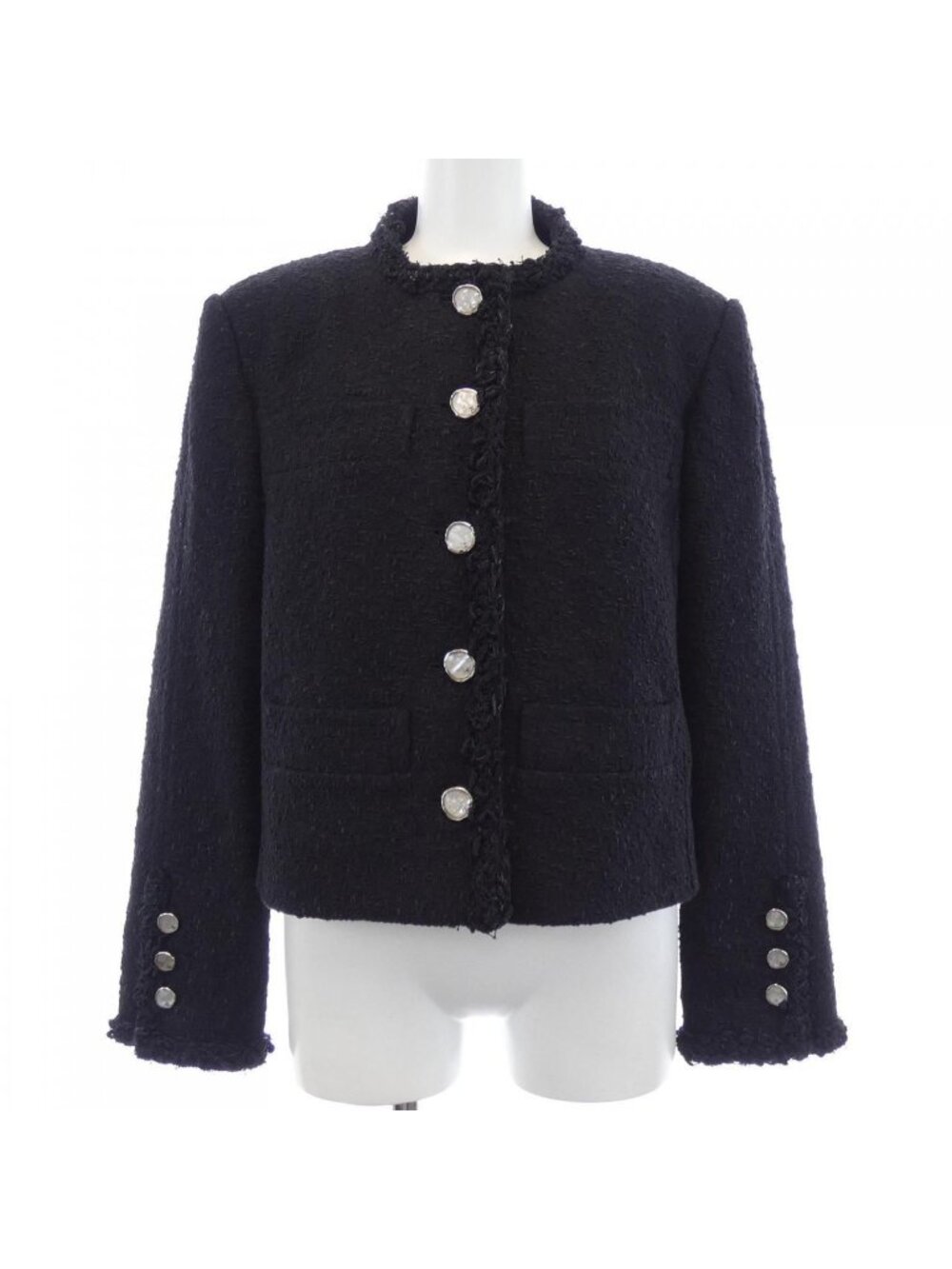 Chanel Collarless Jacket Black